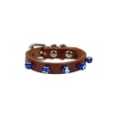 Cattie Beaded Leather Cat Collar 1x14-18cm