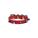 Cattie Beaded Leather Cat Collar 1x14-18cm