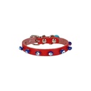 Cattie Boncuklu Deri Kedi Tasması 1x18-22cm