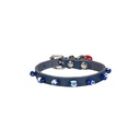 Cattie Beaded Leather Cat Collar 1x18-22cm
