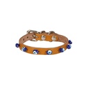 Cattie Beaded Leather Cat Collar 1x18-22cm