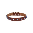 Cattie Boncuklu Deri Kedi Tasması 1.5x28-32cm