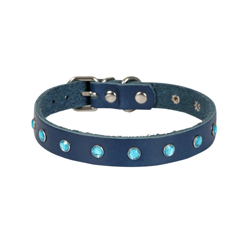 Cattie Taşlı Deri Kedi Tasması 1.5x28-32cm