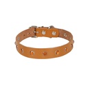 Cattie Rhinestone Leather Cat Collar 1.5x28-32cm