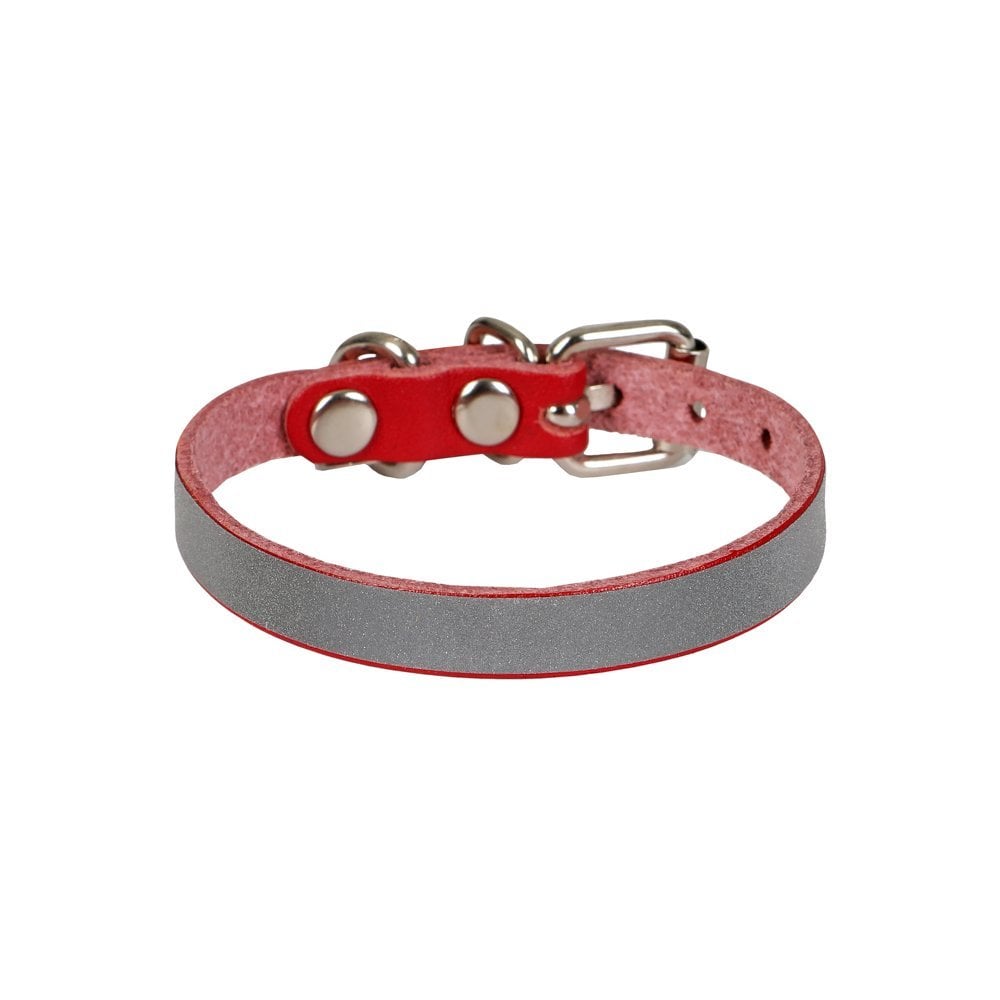 Cattie Reflective Leather Cat Collar 1x18-22cm