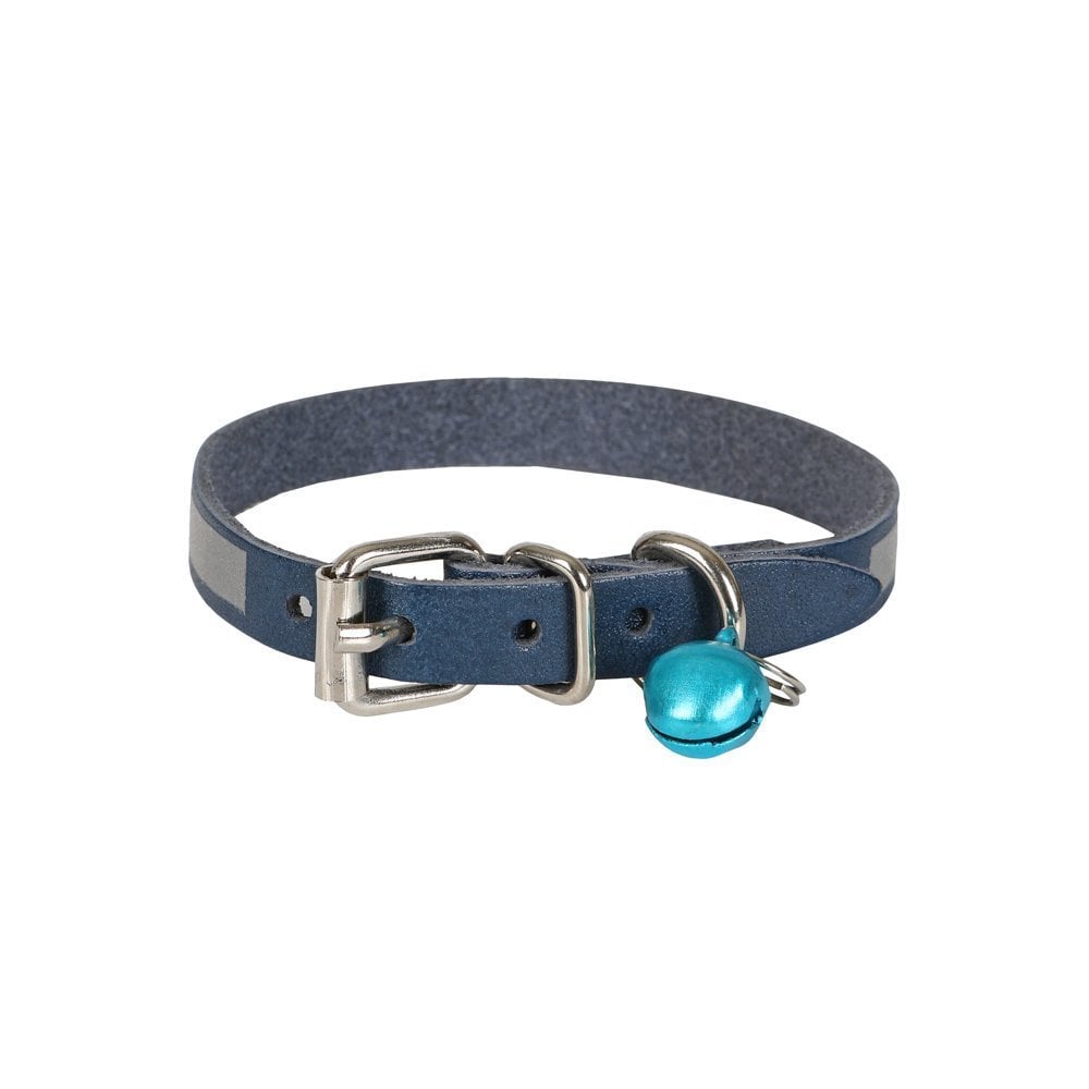 Cattie Reflective Leather Cat Collar 1x21-25cm