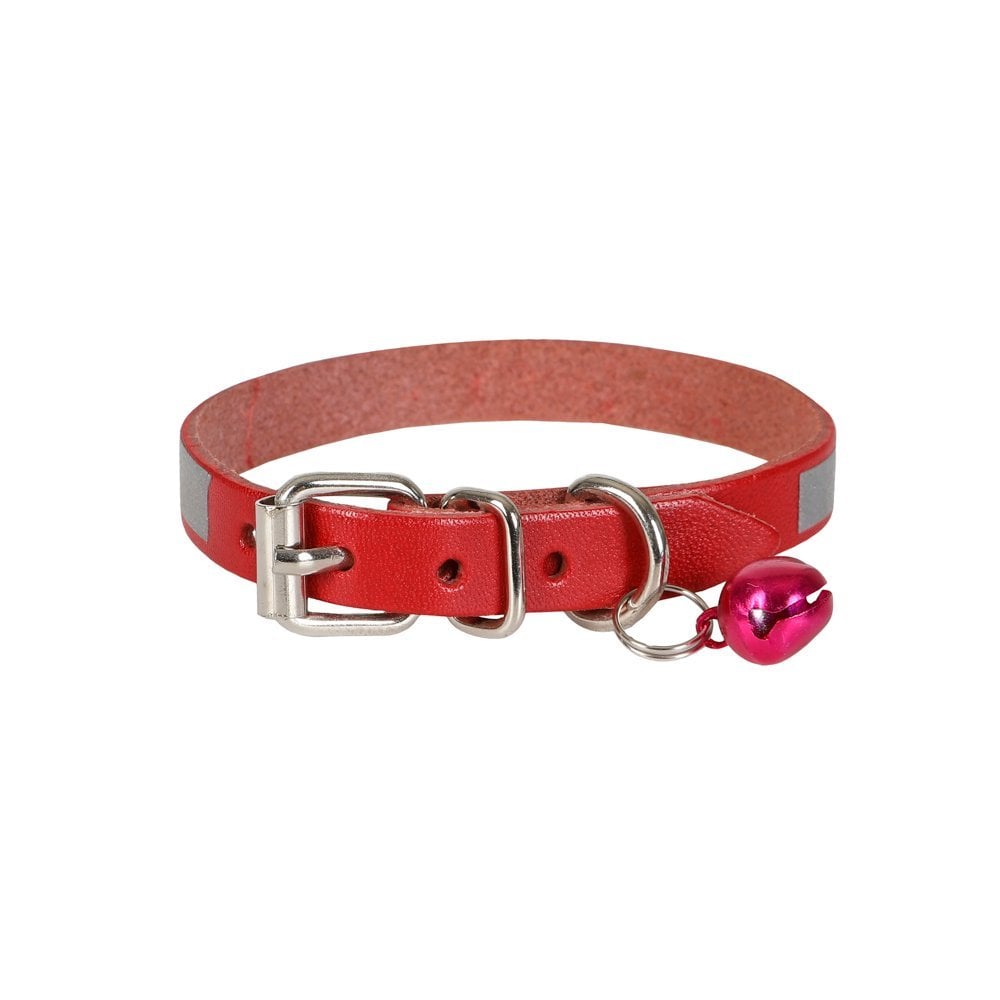 Cattie Reflective Leather Cat Collar 1.2x25-29cm