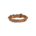 Cattie Nameplate Leather Cat Collar 1x18-22cm