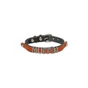 Cattie Nameplate Leather Cat Collar 1x21-25cm