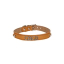 Cattie Nameplate Leather Cat Collar 1.5x28-32cm