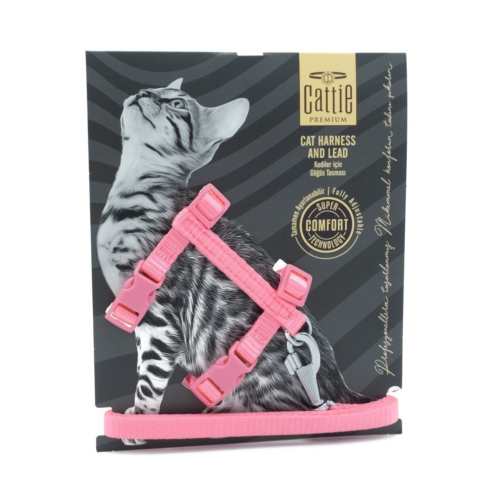 Cattie Dokuma Kedi Gezdirme Tasması 1x25-40cm