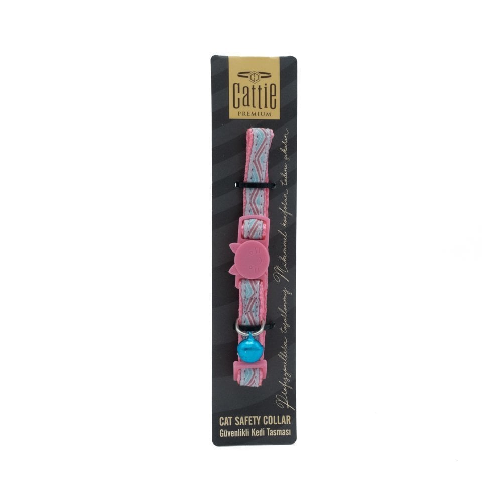 Cattie Güvenlik Tokalı Desenli Kedi Tasması 1x15-25cm