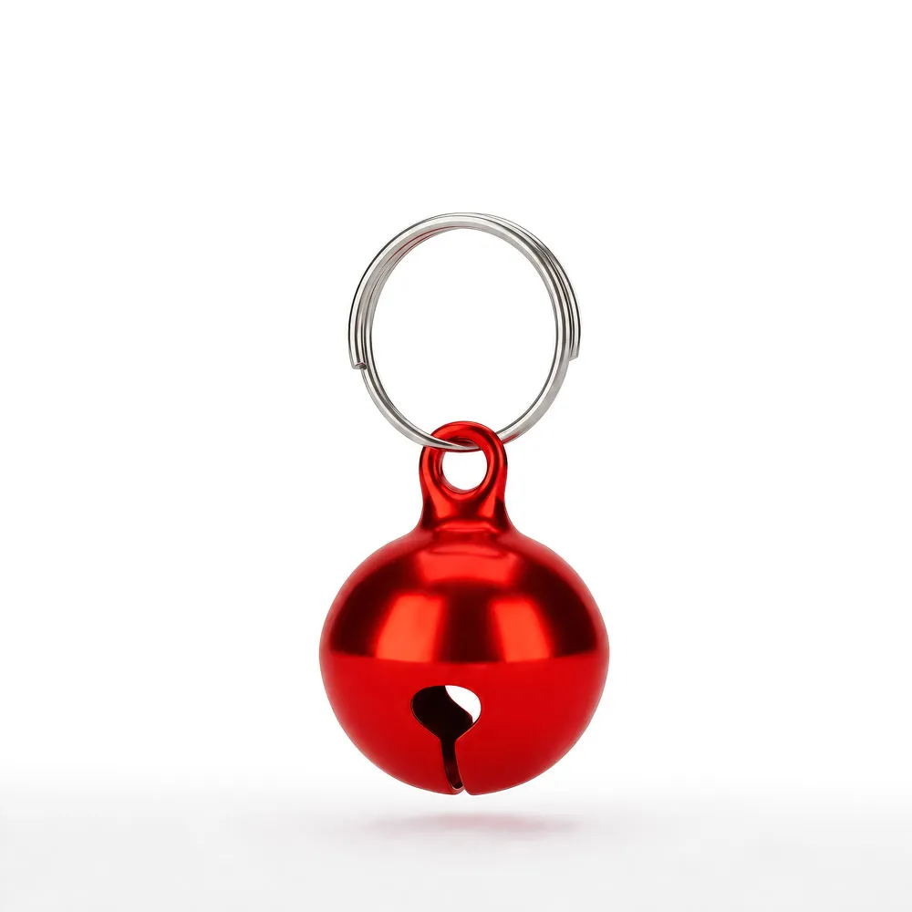 [ZILPARRED] Parlak Pirinç Kedi Zili 14mm (Kırmızı)