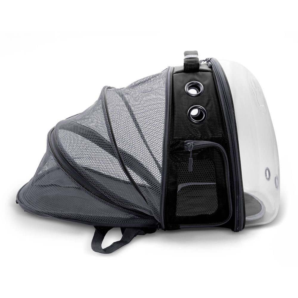 [NEWVISIONPLUSBLACK] Cattie Expandable Astronaut Cat Carrier Backpack 25x60x40cm (Black)