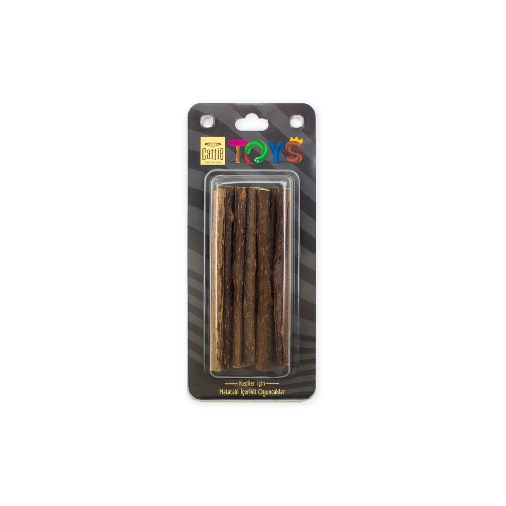 [CTOYMATAM12] Cattie Thick Stick Silvervine Cat Toy 12 pcs