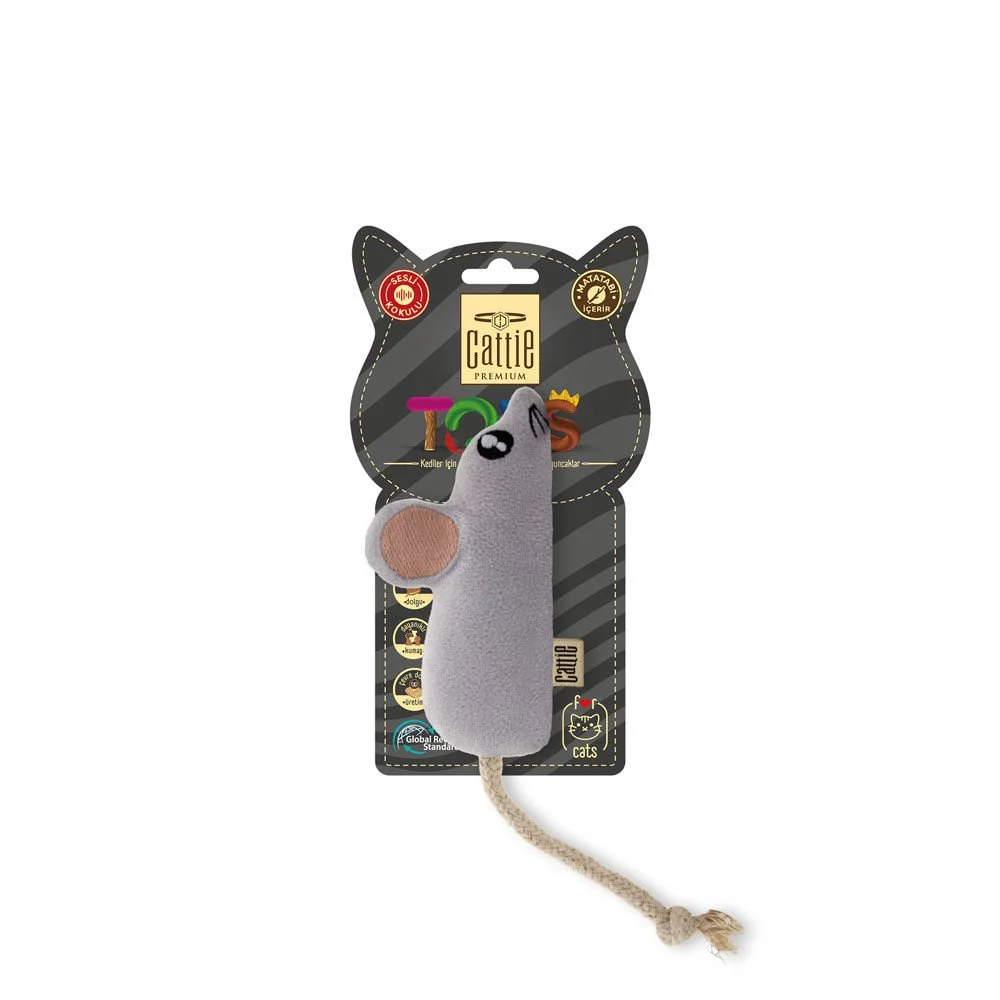 [CTOY11FARE] Cattie Fare Peluş Matatabili Kedi Oyuncağı 11cm
