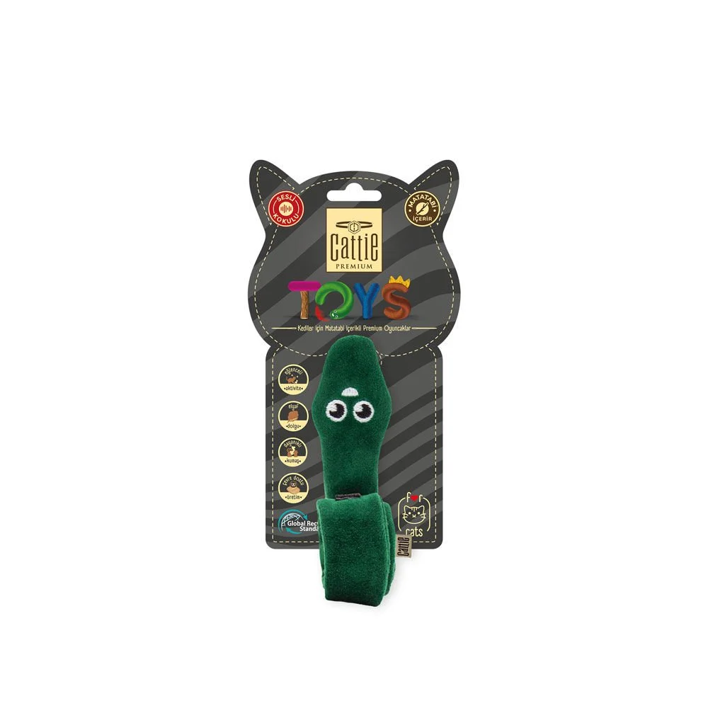 [CTOY33YILAN] Cattie Yılan Peluş Matatabili Kedi Oyuncağı 33cm