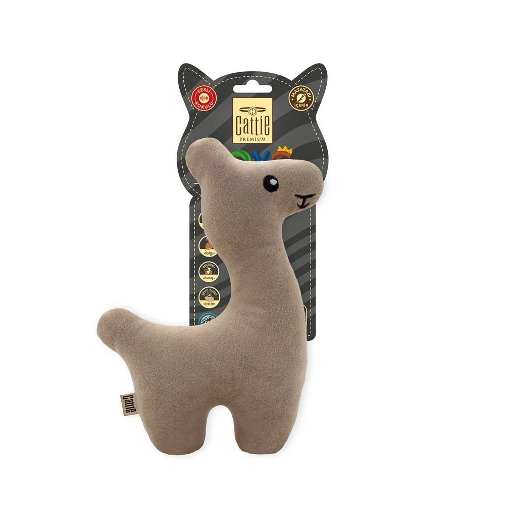 [CTOY20LAMA] Cattie Llama Plush Cat Toy With Silvervine 20cm