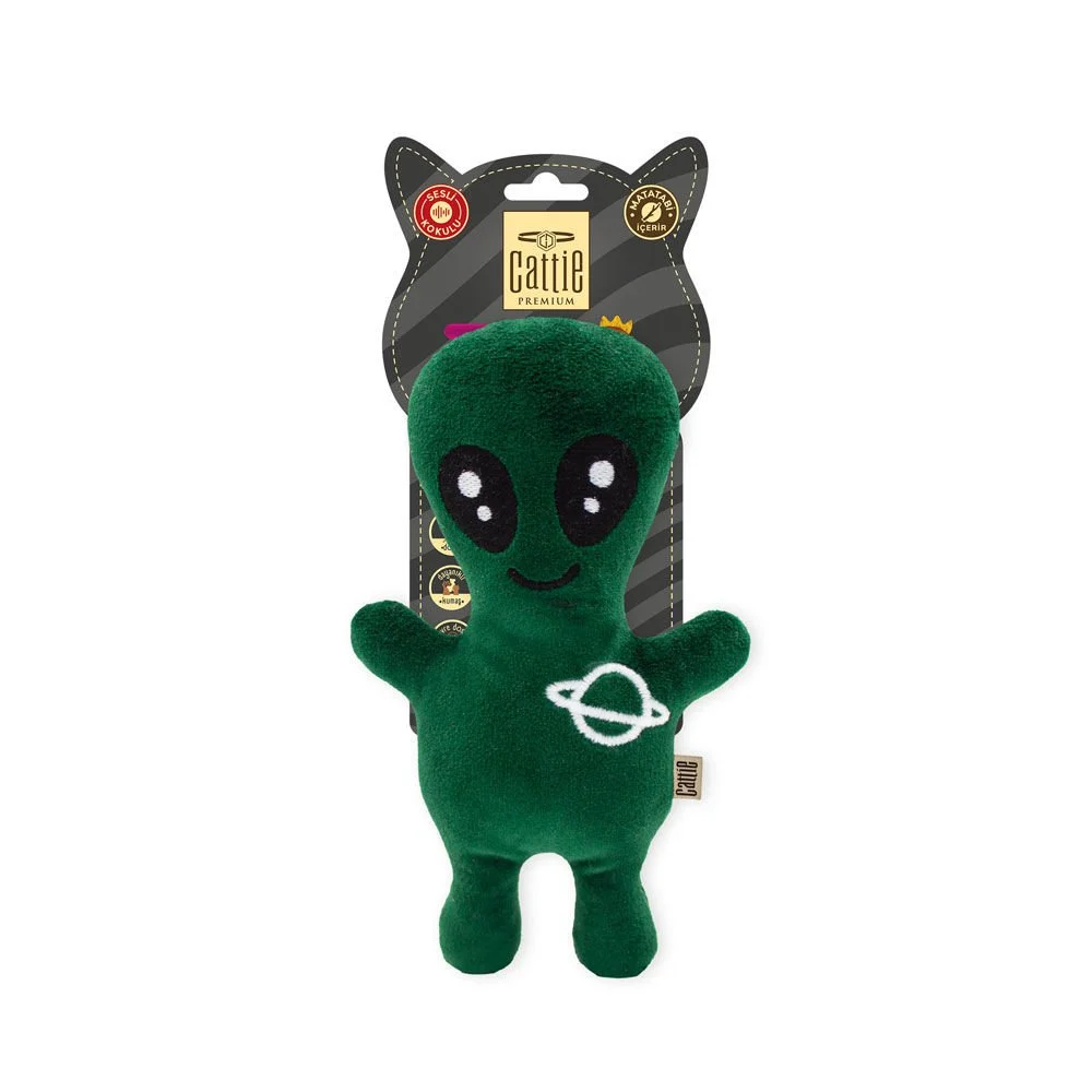 [CTOY20UZAYLI] Cattie Alien Plush Cat Toy With Silvervine 20cm