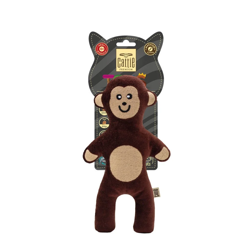 [CTOY20MAYMUN] Cattie Maymun Peluş Matatabili Kedi Oyuncağı 20cm