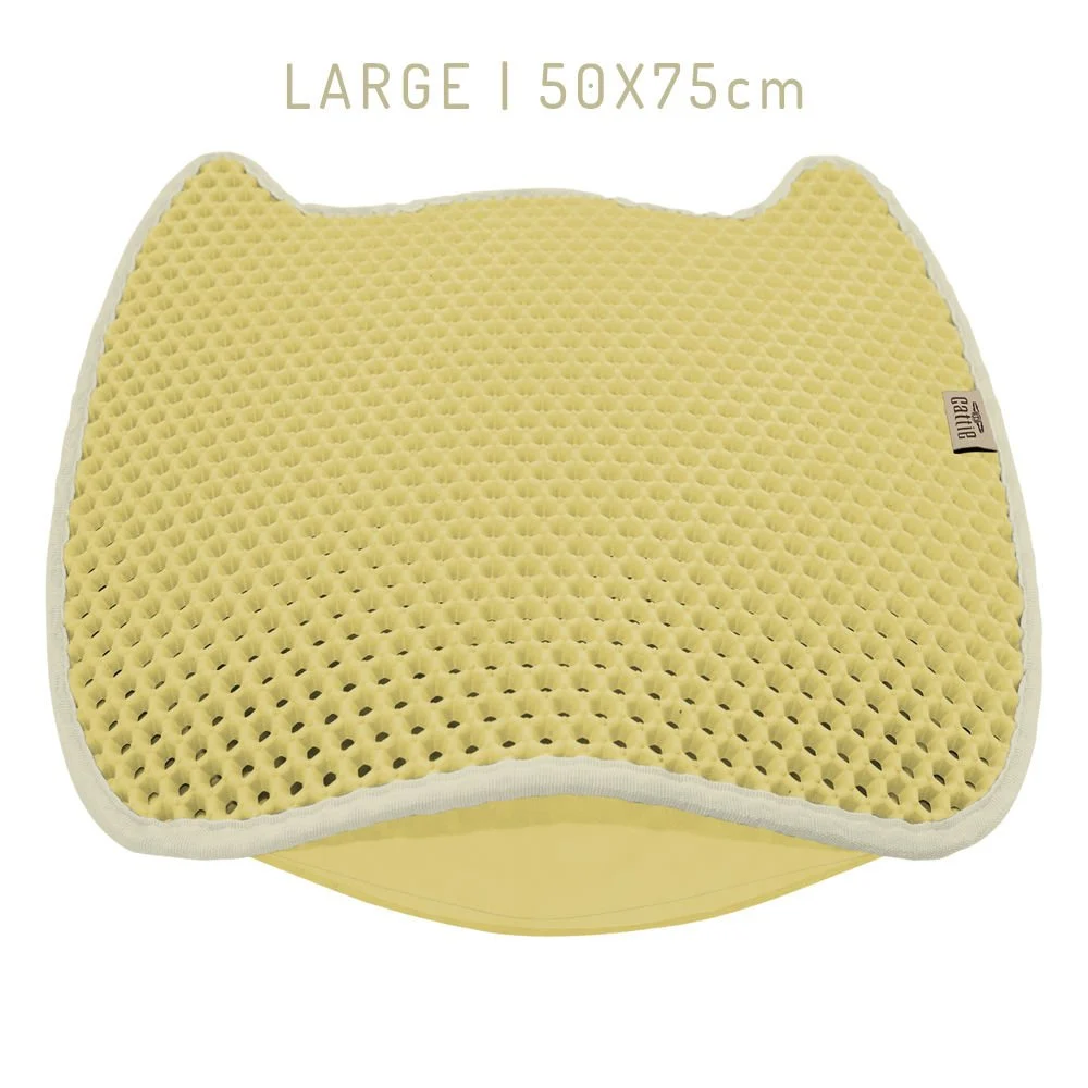 [CATMATLBEIGE] Cattie Taraklı Eva Kedi Kumu Paspası 50x75cm (Bej)