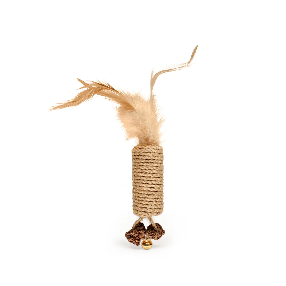 [CTOY20TIRMALAMA] Cattie Zilli Tırmalama Kütüğü Matatabili Kedi Oyuncağı 20cm