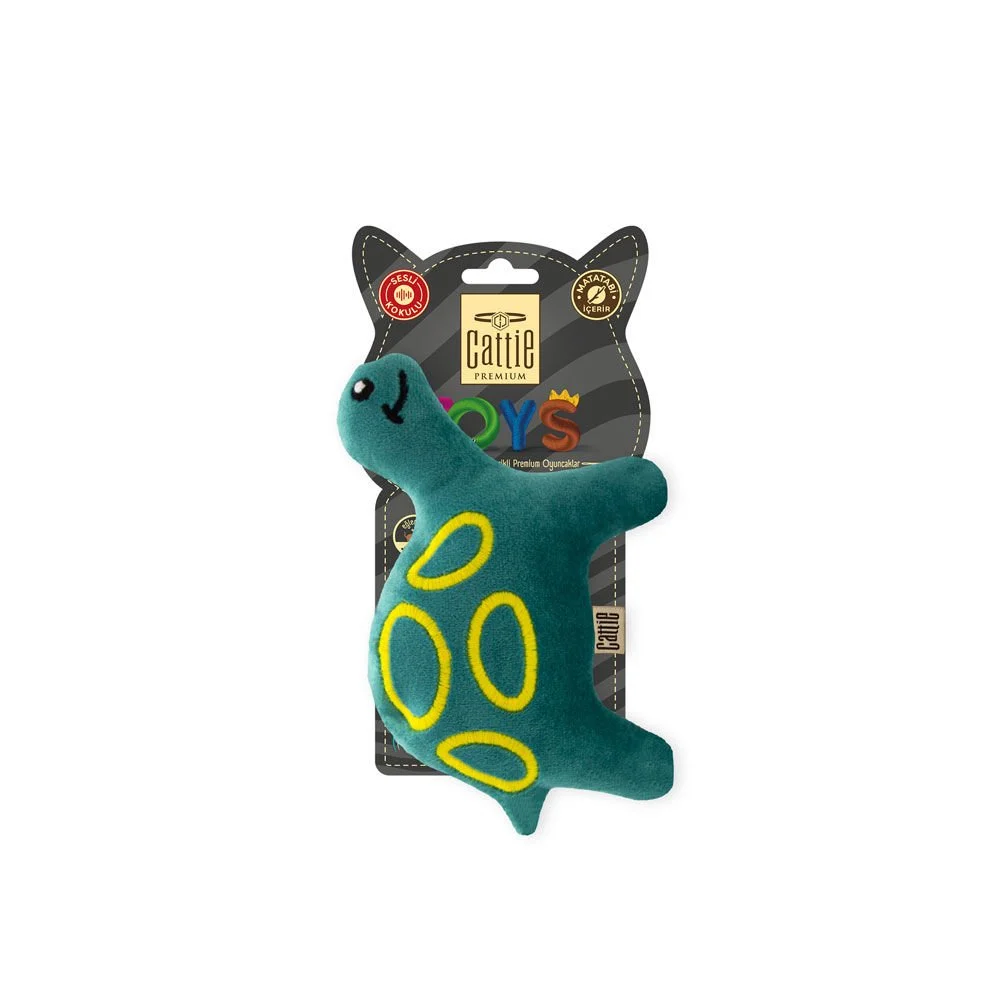 Cattie Kaplumbağa Peluş Matatabili Kedi Oyuncağı 15cm